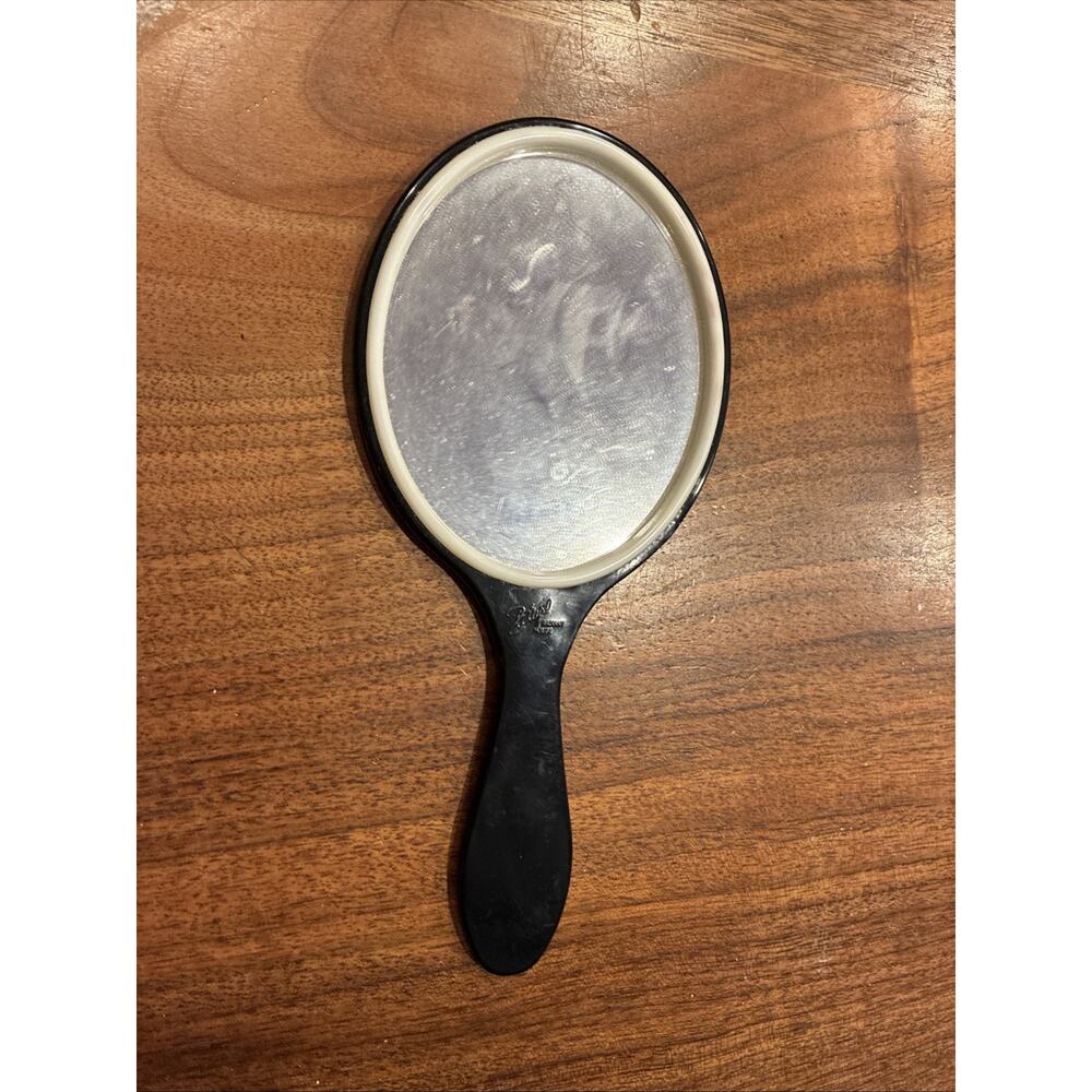Vintage Radiant House Handheld Mirror Black MCM? ￼